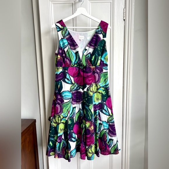 East Cotton Dress UK 12 Midi /Lined/Summer/Holiday/Floral/Classic/Elegant/Boho - Picture 4 of 13